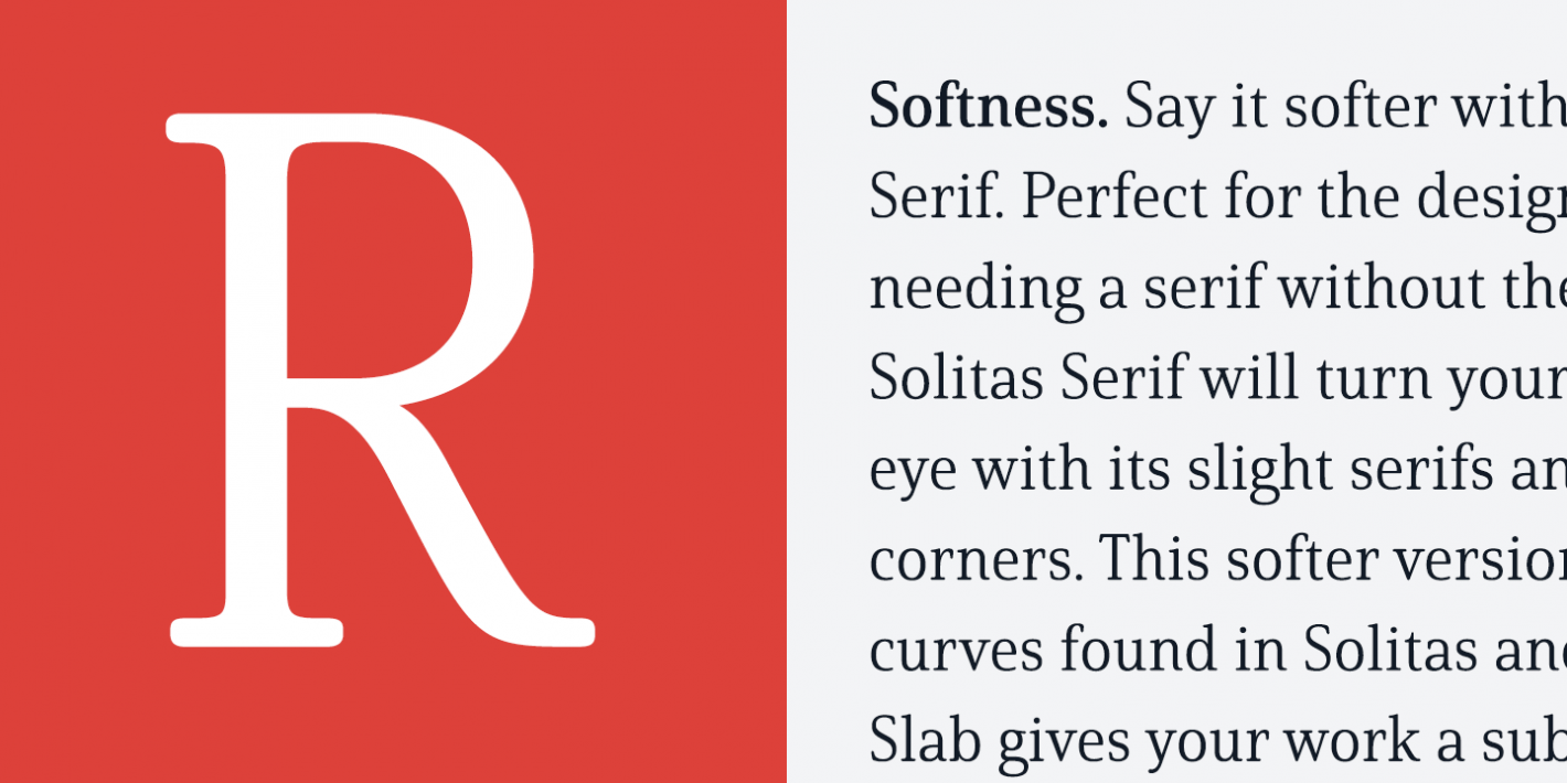 Пример шрифта Solitas Serif #3